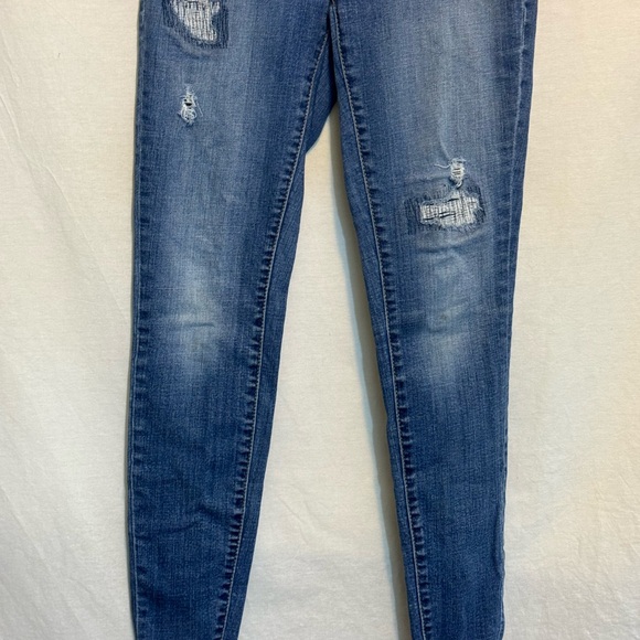 B-119 Mossimo High‎ Rise Denim Jean Jeggings Size 2 - Picture 2 of 13